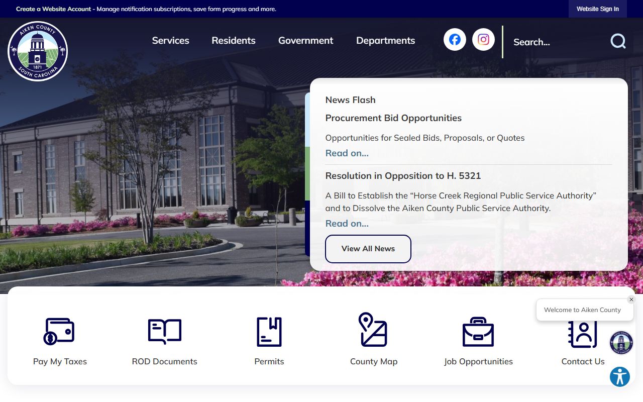 Aiken County court records official county homepage